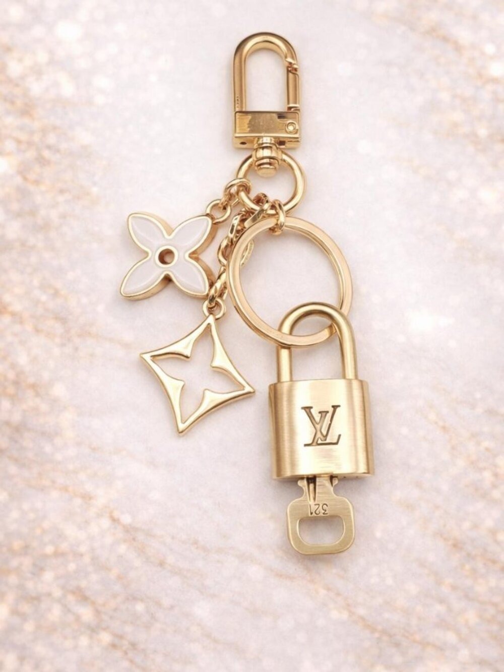 Authentic LV Gold Padlock 🔒Unbranded Keychain Charm for Louis Vuitton Bags